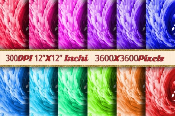 12 Abstract Spiral Texture 3D Background