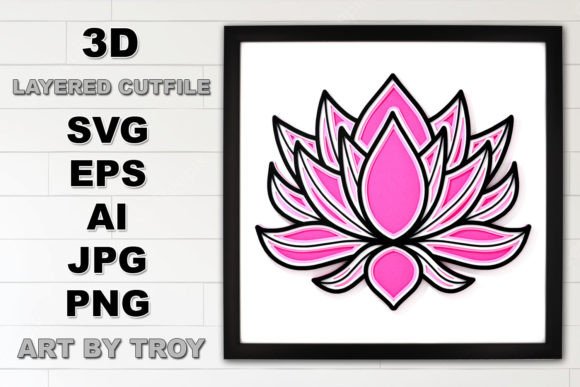 3D Lotus Flower Layered SVG Cut File: A Creative Tool for Designers and Crafters