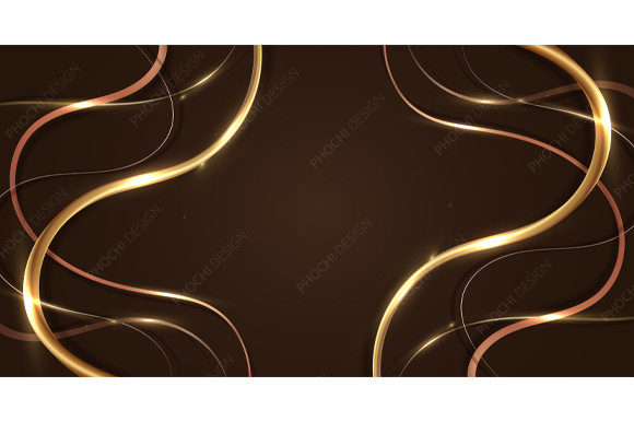 3D Luxury Golden Lines Pattern Elements in Modern Design