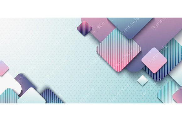 3D Rounded Square Overlap Template