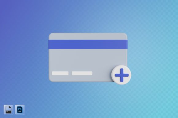 Add Credit Card 3D Illustration for Streamlined Workflow Integration