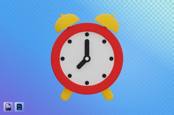 Alarm Clock 3D Illustration