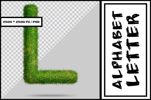 Alphabet Letter L with Grass Style: A Unique Design for Real-World Use