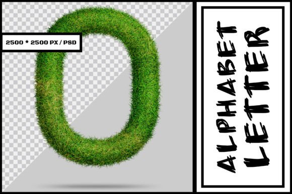 Alphabet Letter O with Grass Style: A Unique Design Choice