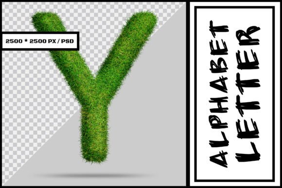 Alphabet Letter Y with Grass Style: A Unique Design for Creative Expression