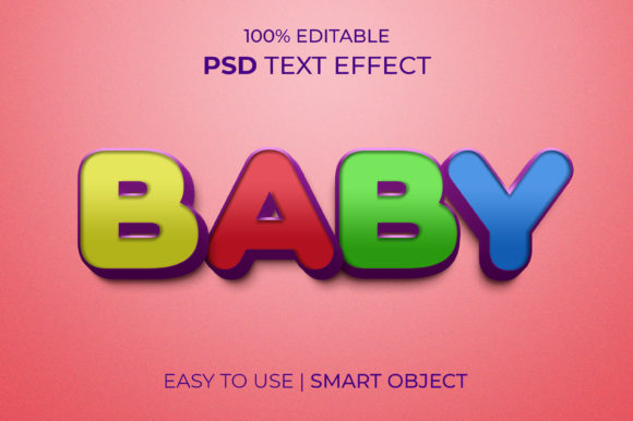 BABY Editable 3d Text Effect