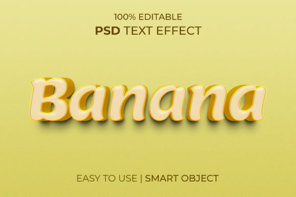 Banana Editable 3d Text Effect for Creative Projects