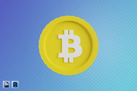 Bitcoin Sign 3D Illustration