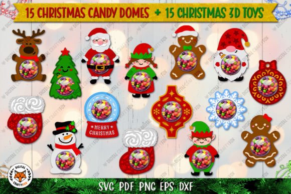 Christmas Candy Dome Bundle SVG