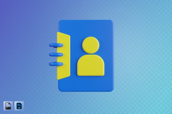 Contact Book 3D Illustration: A Practical Tool for Modern Workflows