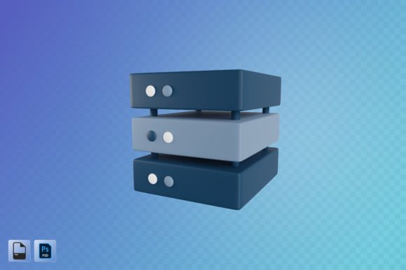 Database 3D Illustration: Visualizing Data in New Dimensions