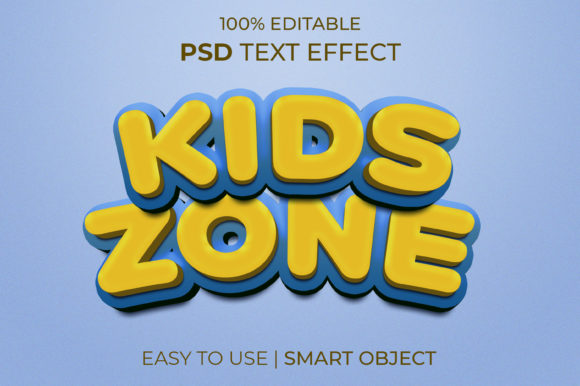Discover the Kids Zone 3D Text Effect: A Creative Tool for Modern Designers