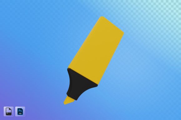 Highlighter 3D Illustration: A Creative Tool for Visual Storytelling