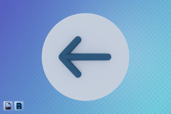 Left Arrow 3D Illustration