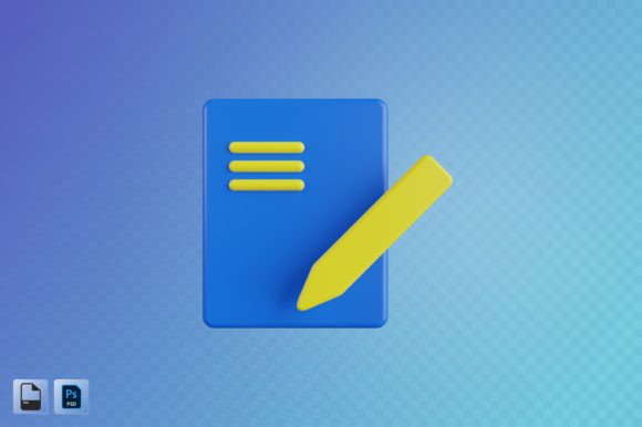 Notebooks 3D Illustration
