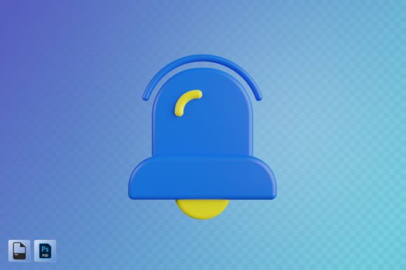 Notification Bell 3D Illustration