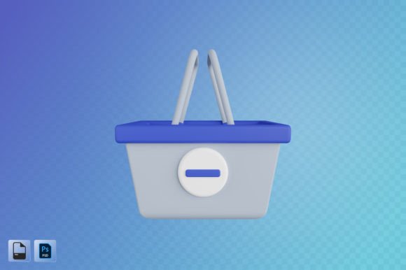 Remove from Basket 3D Illustration