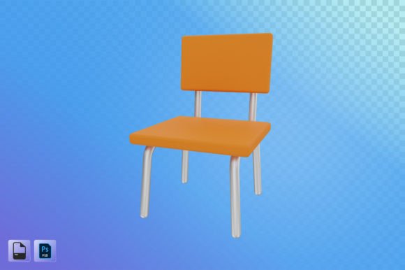School Chair 3D Illustration Explained