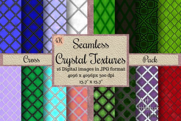 Seamless Crystal Textures - Cross Pack: Enhancing Design with Versatile Patterns