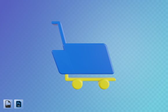 Shopping Cart 3D Illustration for Modern Design and Marketing