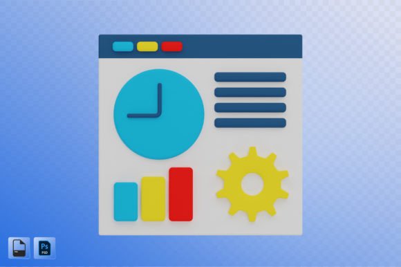 Time Management 3D Illustration