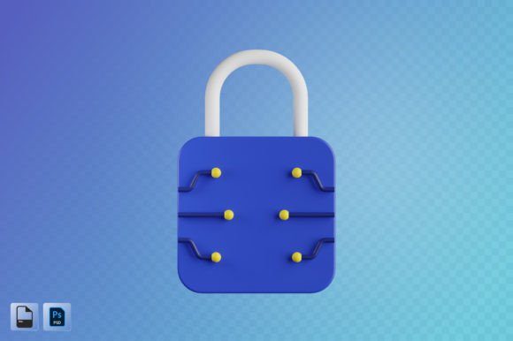 Understanding Bitcoin Security 3D Illustration