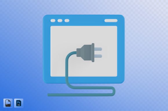 Web Plugin 3D Illustration